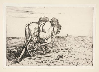 La charrue (鋤) 作： Alphonse Legros