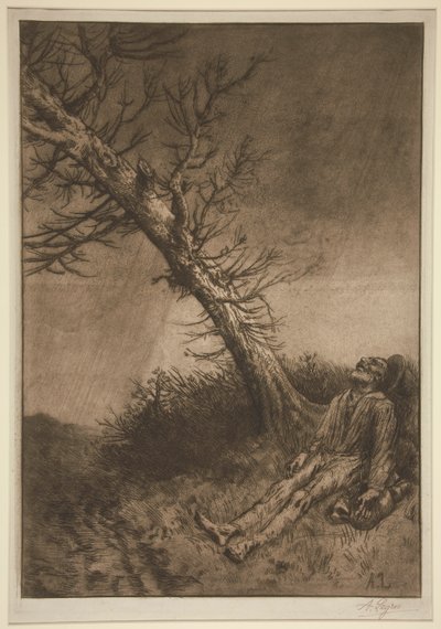 La mort du vagabond (放浪者の死) 作： Alphonse Legros