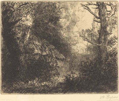 風景: Chailleux の近く 作： Alphonse Legros
