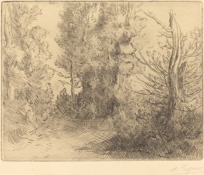 風景: Chailleux の近く 作： Alphonse Legros