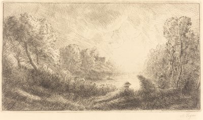 風景: 日の出 風景: 日の出。 作： Alphonse Legros