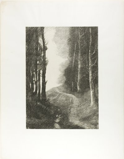 白樺のある風景 作： Alphonse Legros