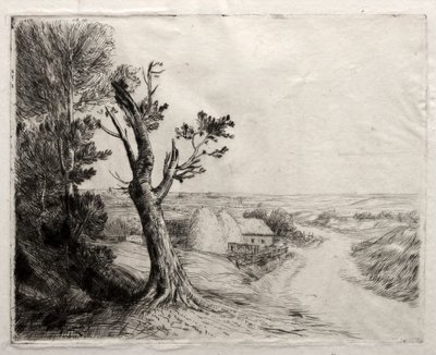 俵のある風景 作： Alphonse Legros