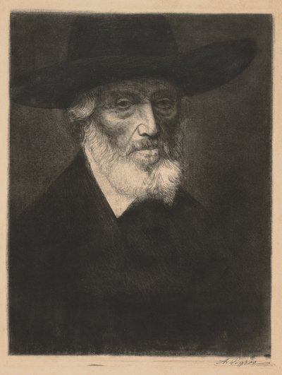 トーマス・カーライルの大きな肖像画。 作： Alphonse Legros