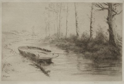 運河：朝の効果。 作： Alphonse Legros