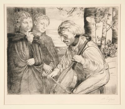 ヴァイオリン奏者 作： Alphonse Legros