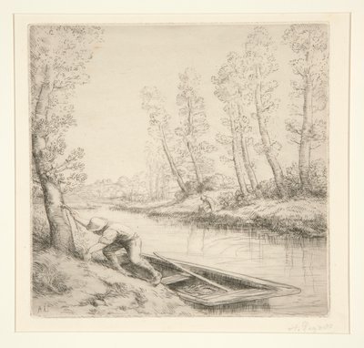 川の朝 作： Alphonse Legros