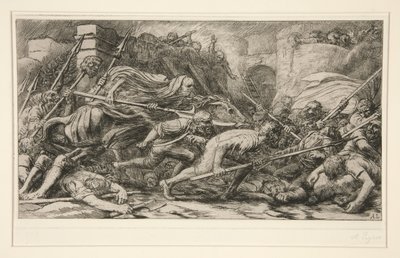Le Triomphe de la Mort: Apres le Combat (死の勝利: 戦いの後) 作： Alphonse Legros
