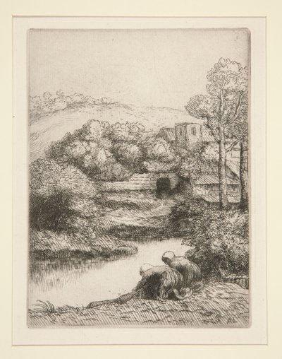 ウォッシュハウス、またはウォッシャーウーマン 作： Alphonse Legros