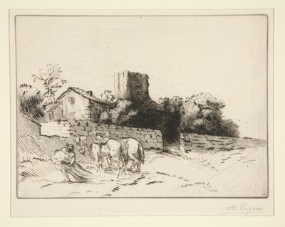 Le mur du presbytere (牧師の壁) 作： Alphonse Legros