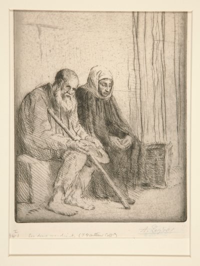 二人の乞食 (二人の乞食) 作： Alphonse Legros