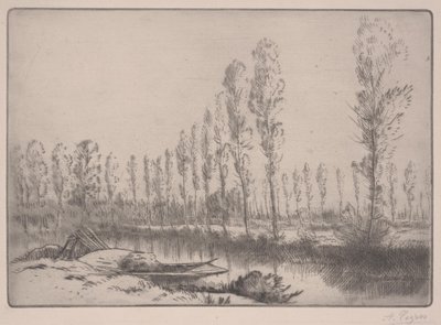 Les Tourbieres：アミアンの近く（エッチング） 作： Alphonse Legros