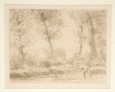 Les bords de la Liane (リアーヌのほとり) 作： Alphonse Legros