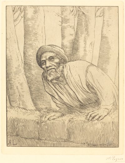 壁を登る男 (レスカレード) 作： Alphonse Legros