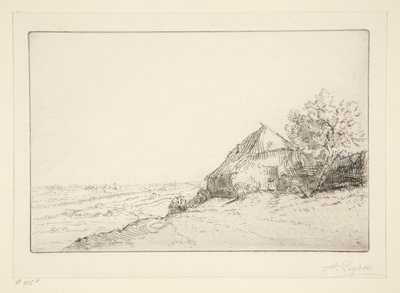 丘の上の小屋 作： Alphonse Legros