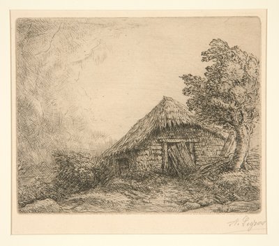 丘の上のコテージ 作： Alphonse Legros