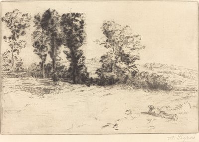 日差しの牧草地 (Le pre ensoleille) 作： Alphonse Legros