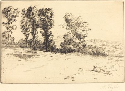 サンシャインの牧草地 Le pre ensoleille。 作： Alphonse Legros
