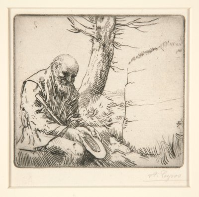 Mendiant、息子の Chapeau a la Main (帽子を手にした乞食) 作： Alphonse Legros