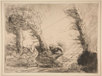 に驚くハーベスタ 作： Alphonse Legros