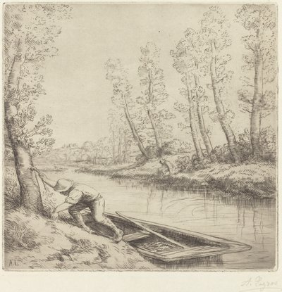 川沿いの朝 作： Alphonse Legros