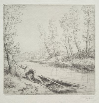川の朝 作： Alphonse Legros
