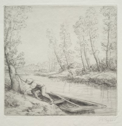 川の朝川の朝。 作： Alphonse Legros