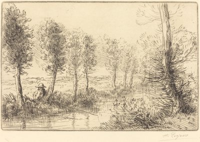 ミルの近く (Pres du moulin) 作： Alphonse Legros