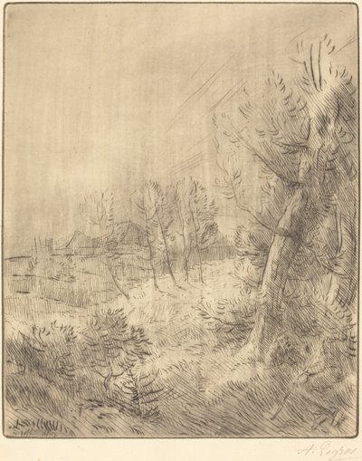 古い村の旧市街。 作： Alphonse Legros