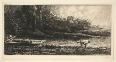 ボートの風景 作： Alphonse Legros