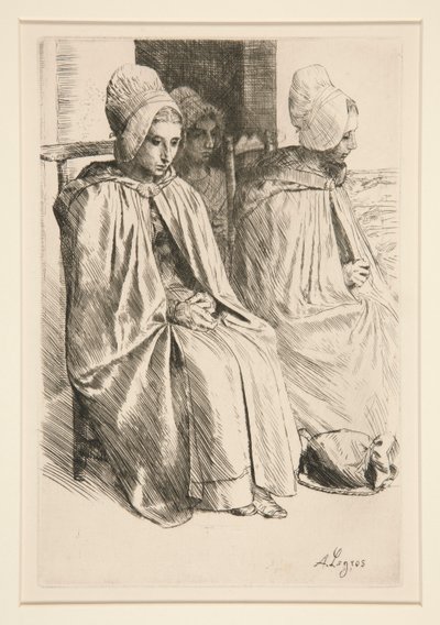 Paysannes des Environe de Boulogne (ブローニュ近郊の農民の女性) 作： Alphonse Legros