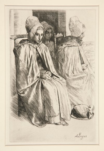 ブローニュ近郊の農民の女性 作： Alphonse Legros