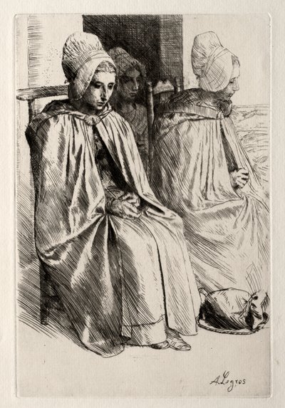 ブローニュの近所の農民の女性 作： Alphonse Legros