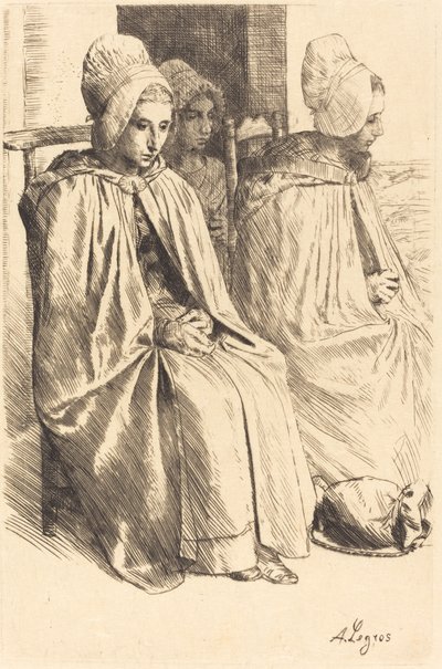 ブローニュの農民の女性 作： Alphonse Legros
