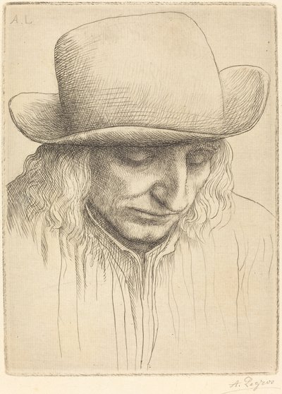 丸い帽子の農民 作： Alphonse Legros