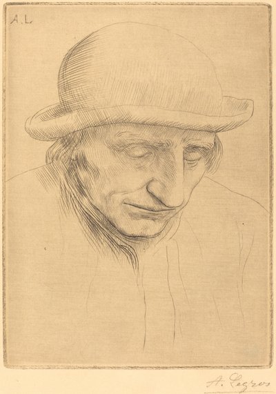 Peasant in a Round Hat 丸い帽子をかぶったペザント。 作： Alphonse Legros