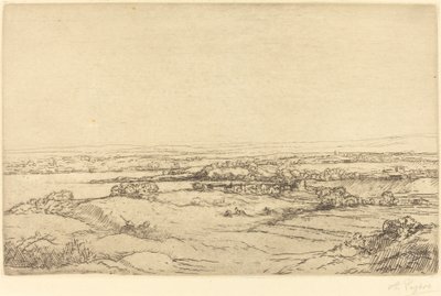 湖の近くの平原 作： Alphonse Legros