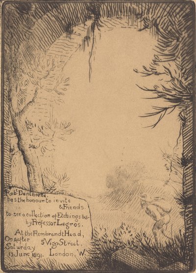 Dunthorne Homeでの展示用に作られたプレート 作： Alphonse Legros