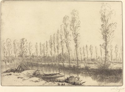 アミアン近郊のポプラ 作： Alphonse Legros