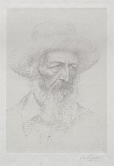 アルフレッド・ロード・テニスンの肖像 作： Alphonse Legros