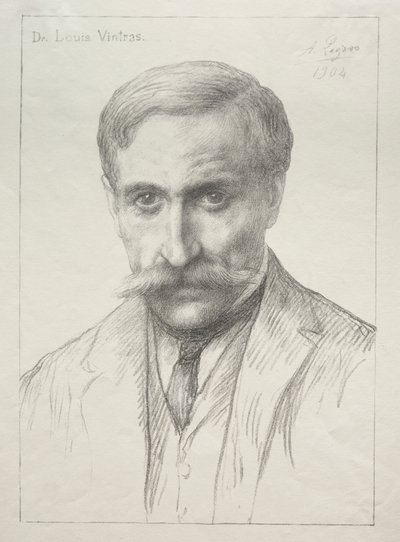 ルイ・ヴィントラ博士の肖像 作： Alphonse Legros