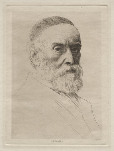 ジョージ・フレデリック・ワッツの肖像 作： Alphonse Legros