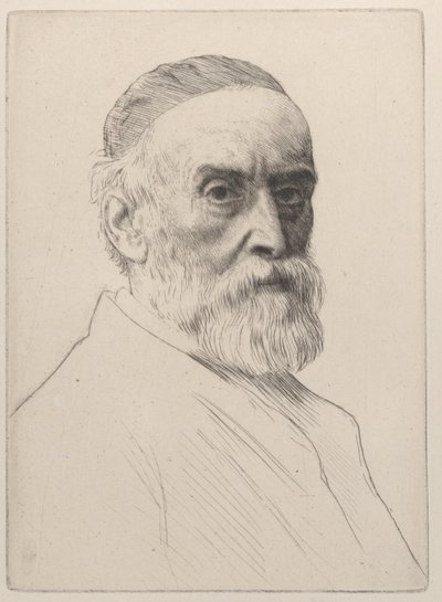 ジョージ・フレデリック・ワッツの肖像、1879年。 作： Alphonse Legros