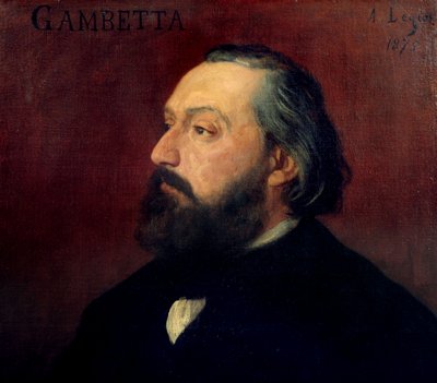 レオン・ガンベッタ（1838-1882）フランスの政治家の肖像。アルフォンス・レグロス（1837-1911）が1875年に描いたもの。オルセー美術館。 作： Alphonse Legros