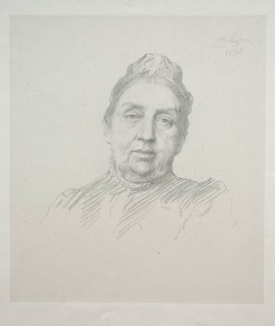 マダムケンプの肖像、正面図第3版。 作： Alphonse Legros