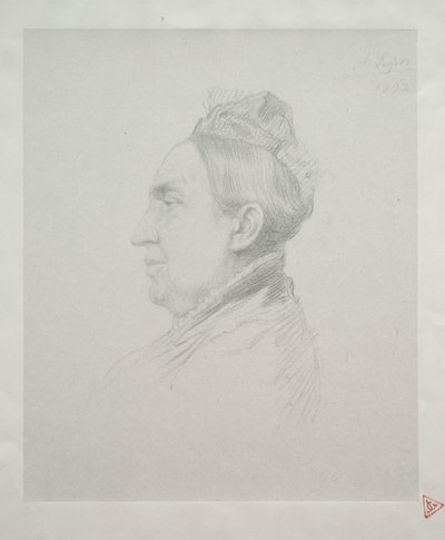 プロファイル2ndプレートのマダムケンプの肖像画。 作： Alphonse Legros