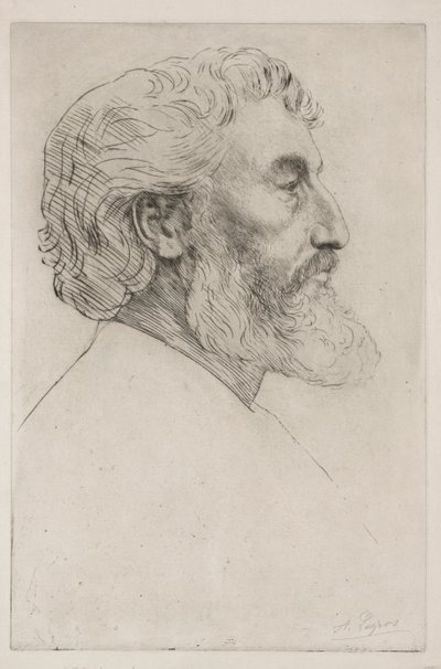 サー・フレデリック・レイトンの肖像 (一皿目) 作： Alphonse Legros