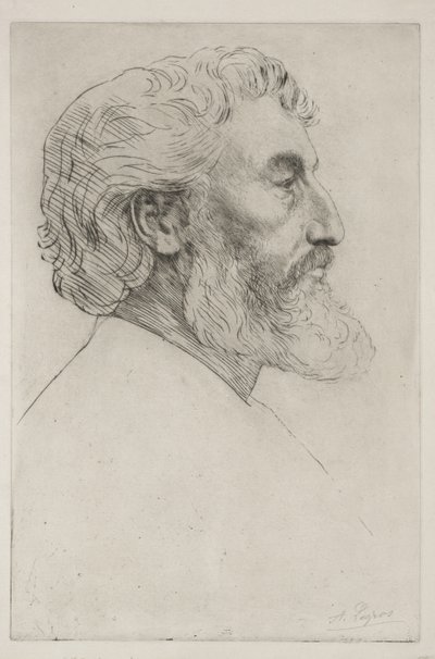 サー・フレデリック・レイトンの肖像 (一皿目) 作： Alphonse Legros