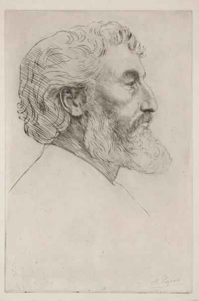 フレデリックレイトン卿の最初のプレートの肖像画。 作： Alphonse Legros