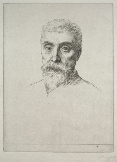 ヒラム・S・マキシム卿の肖像。 作： Alphonse Legros